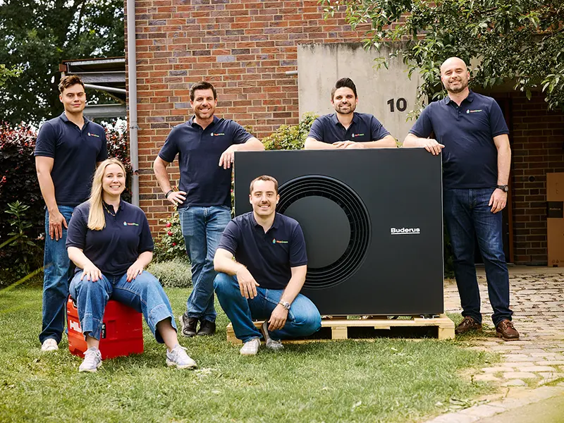 HeatGreen GmbH – Teamfoto Einbau Außengerät